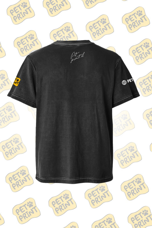 Polera Acid Wash - Floreado (Morado)