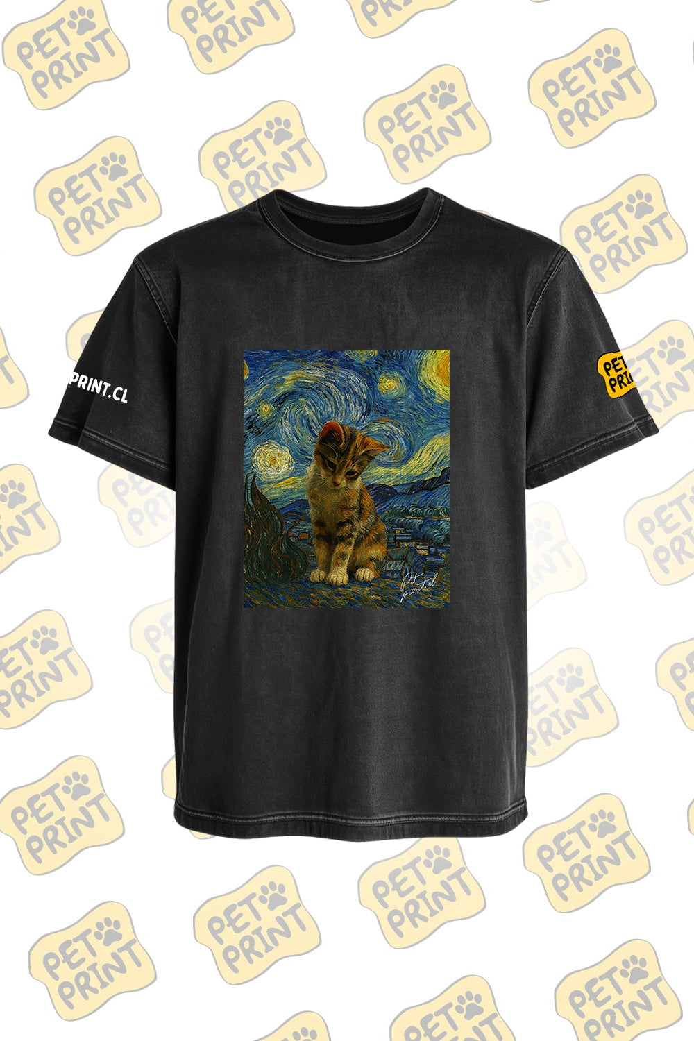 Polera Acid Wash - Van Gogh