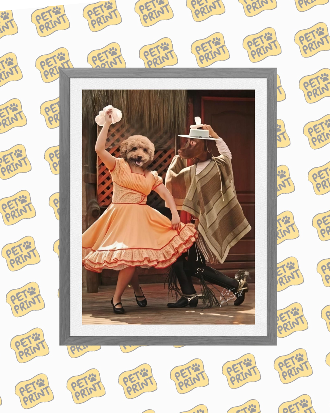 Cuadro Enmarcado - Pareja de cueca