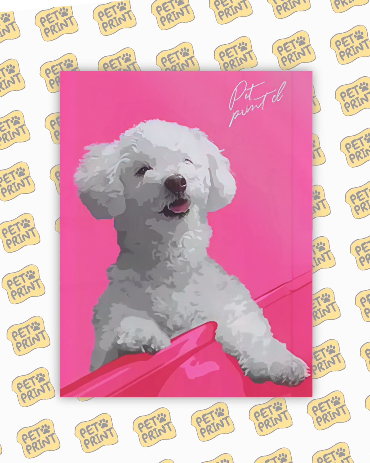 Cuadro Canvas - Retrato simple - Rosado