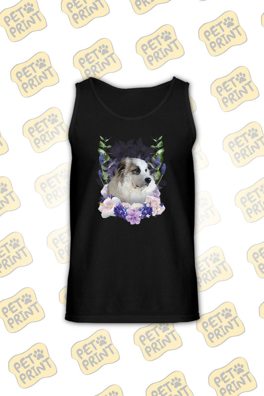 Polera Sin Mangas - Floreado (Morado)