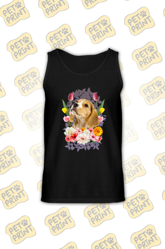 Polera Sin Mangas - Floreado