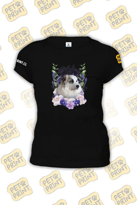 Polera Clásica Mujer - Floreado (Morado)