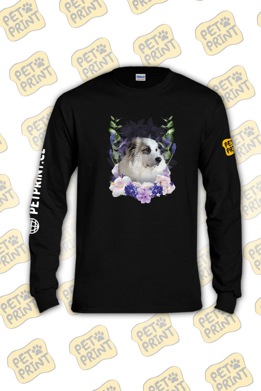 Polera Manga Larga - Floreado (Morado)