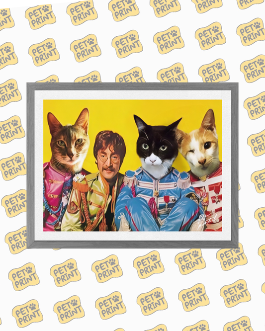 Cuadro Enmarcado -  Banda Los  Beatles