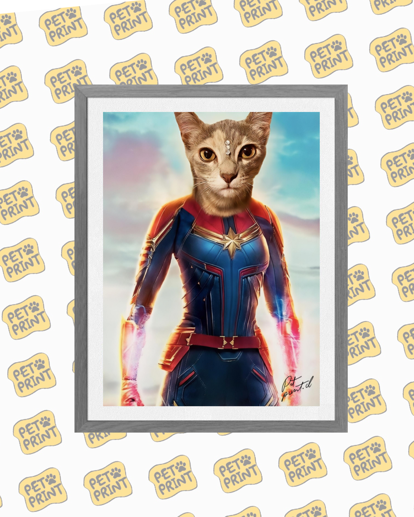 Cuadro Enmarcado -  Capitana Marvel