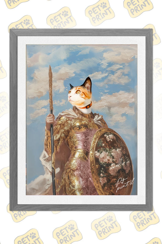 Cuadro Enmarcado - Guerrera Felina