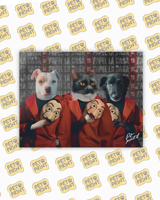 Cuadro Canvas - Equipo Casa de Papel (Trio)