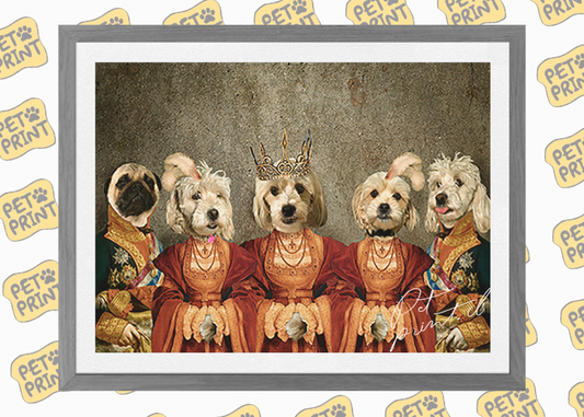 Cuadro Enmarcado - Familia Real (Quinteto)