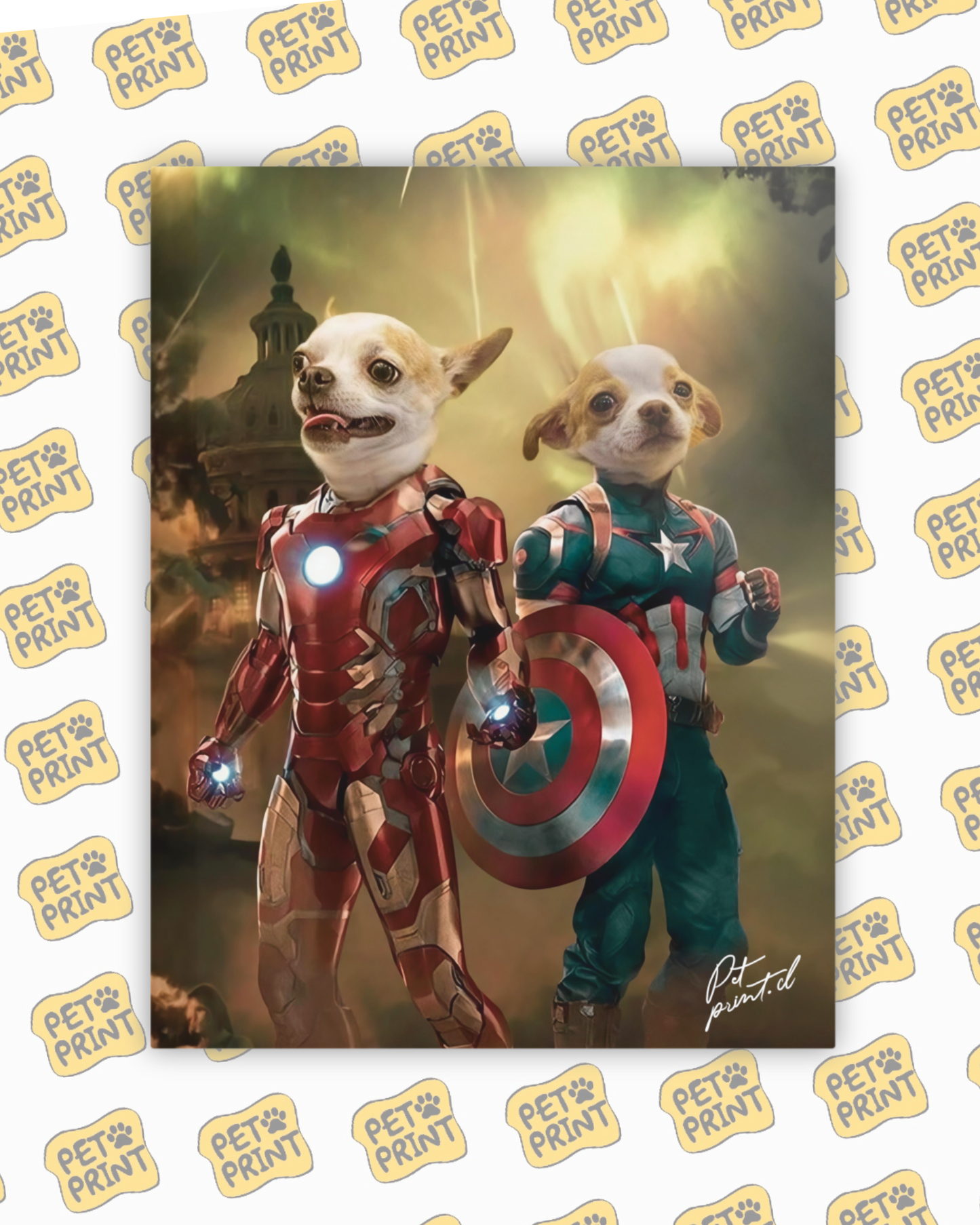 Cuadro Canvas - Iron Man y Capitán América (Dúo)