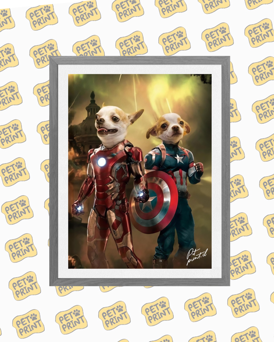 Cuadro Enmarcado - Iron Man y Capitán América (Dúo)