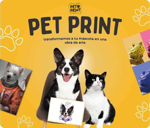 Perro y Gatito - Pet Print Banner